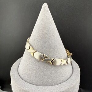 Vintage FAS Sterling Silver Bracelet XOXO Hugs and Kisses Signed 7"